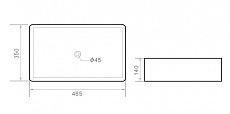 Раковина Orange B02-460MB 46 см черный матовый