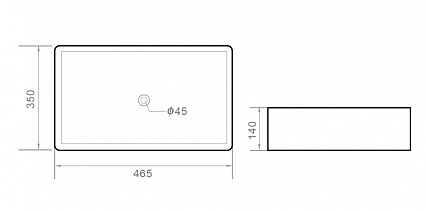 Раковина Orange B02-460MB 46 см черный матовый
