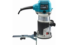 Кромочный фрезер Makita 710 Вт, 10000-34000 об/мин,цанга 6 и 8 мм, копировальная втулка 10 мм, параллельный упор, адаптер пылеудаления, ключи - 2 шт RT0702C