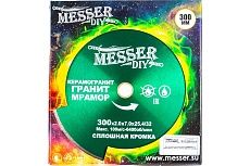 Диск алмазный сплошной по керамограниту, граниту, мрамору (300х32/25.4 мм) Messer DIY 03.300.867