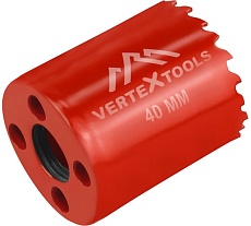 Коронка биметаллическая по металлу 40 мм Vertextools 2525-40