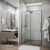 Душевая дверь Grossman Galaxy 130x195 прозрачное, графит сатин 100.K33.01.130.42.00