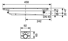 Сифон TECEdrainprofile 673001 DN40, боковой слив, низкий