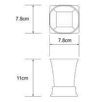 Стакан WasserKRAFT Amper K-5428 хром