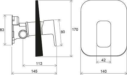 Смеситель для душа Ravak 10° Free TD F 066.00 X070137