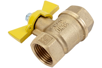 Шаровой кран для газа Valfex 1/2" ВР/ВР ручка-бабочка, латунный 11Б27фтМ VF.277.LB3.012.Bir