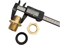 Штуцер для бочки HG 1/2&quot; ВР х 3/4&quot; НР х 25 мм 1897810