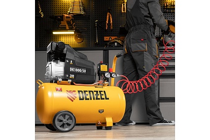 Воздушный компрессор Denzel DK1800/50,Х-PRO 1,8 кВт, 280л/мин, 50л 58068