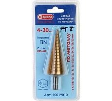 Сверло ступенчатое по металлу 4-30 мм, HSS-TiN Диолд 90019010