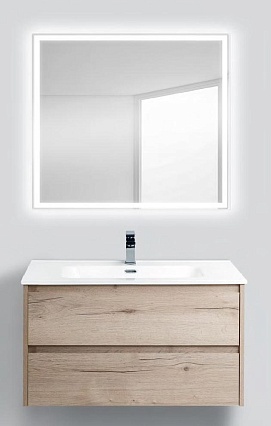 Тумба с раковиной BelBagno Kraft 90 см Rovere Galifax Bianco