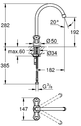 Смеситель для кухни Grohe Costa L 31831001