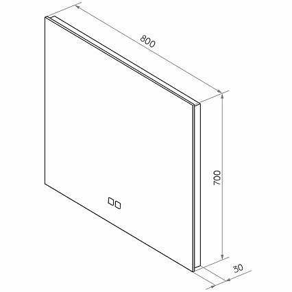 Зеркало Континент Trezhe LED 80x70 см с холодной подсветкой, антипар ЗЛП2283