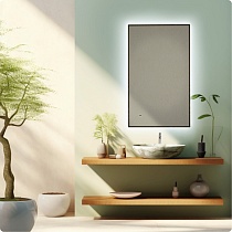 Зеркало AQUAme AQM9102B 60x100 см подсветка, антипар
