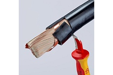 Нож для удаления изоляции Knipex VDE, с &quot;пяткой&quot;, нержавеющая хирургическая сталь KN-9855SB
