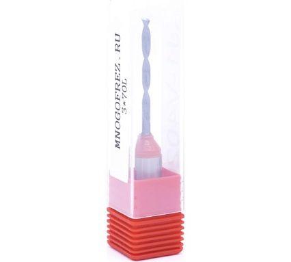 Сверло присадочное сквозное усиленное KJ1-V40201L (3х70 мм; хв-к 10 мм; левое вращение) МНОГОФРЕЗ 6563