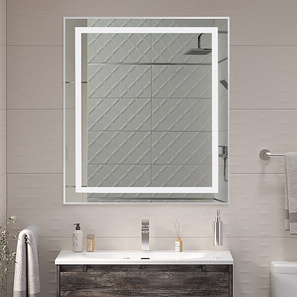 Зеркало BelBagno SPC-KRAFT-700-800-SENS-AL 70x80 см сенсорный выключатель, сатин