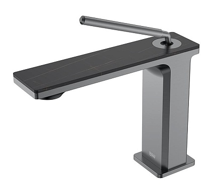 Смеситель для раковины Black&White Gravity GF-7105-GM оружейная сталь