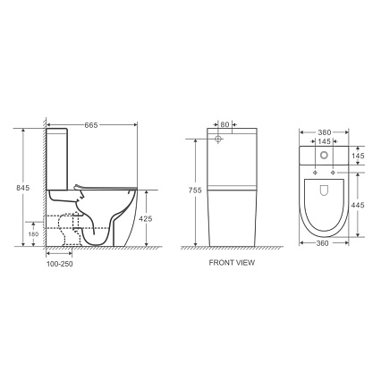 Унитаз-компакт Azario Grado AZ-2141 с микролифтом