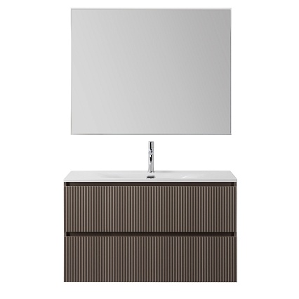 Тумба с раковиной BelBagno Uno-Mini 100 см Бежевый матовый