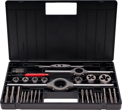 Набор метчиков и плашек Bucovice Tools M1-II M3-M12, HSS, 34пр 340120