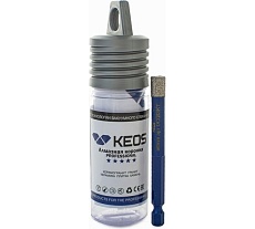 Коронка алмазная с воском по керамограниту PRO 8 мм, 1/4&quot; HEX KEOS DC08SKT