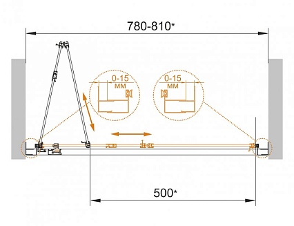 Душевая дверь Cezares Eco ECO-BS-80-C-Cr 80x190 прозрачная