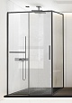 Душевой уголок Vincea Слим Софт (Slim Soft) VSR-1SS1010CLGM 100x100 вороненая сталь, стекло прозрачное