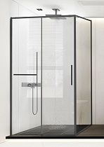 Душевой уголок Vincea Слим Софт (Slim Soft) VSR-1SS1010CLGM 100x100 вороненая сталь, стекло прозрачное