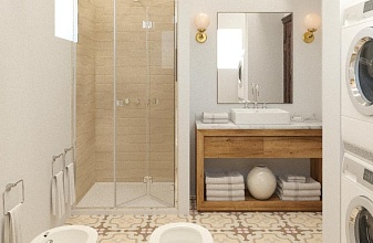 Дизайн-проект ванной комнаты "Роскошный белый"