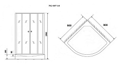 Душевой уголок Niagara Eco NG-007-14 90x90 стекло матовое