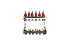 Коллекторный блок для теплого пола 1x3/4EU отв.-6 Gekon GK 74106