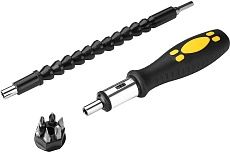 Реверсивная отвертка с набором бит и гибким валом Deko BS8 8 предметов 065-0598