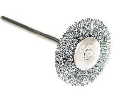 Радиальная щетка Зубр на шпильке из нержавеющей стали d 20x3.2 мм L 42 мм 35931