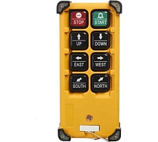 Радиоуправление TELECRANE A21-E3B (пульт 6 кн.+старт+стоп, 1 скорость, питание 10-60 vdc) 00-00004034