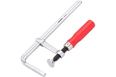 Цельнометаллическая струбцина для направляющих шин REKON RFG6-160-60 с деревянной рукояткой 058502