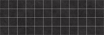 Декор Laparet Alabama мозаичный чёрный 20х60 см, MM60062