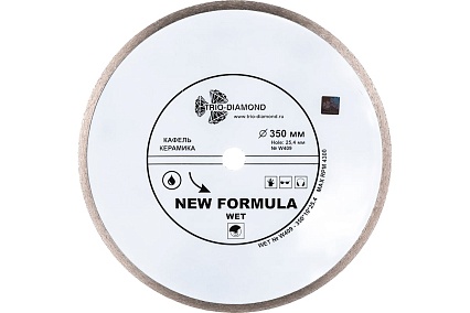 Диск алмазный отрезной Сплошной New Formula (350х25.4 мм) TRIO-DIAMOND W409