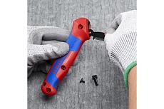 Нож для кабеля Knipex с &quot;пяткой&quot;, с трещоткой, 146 мм, 2К ручка KN-1650145SB