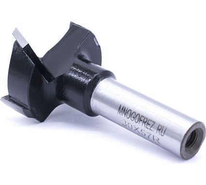 Сверло чашечное четырехзаходное по дереву FT120116R (30х57 мм; хв-к 10 мм; правое вращение) МНОГОФРЕЗ 6605