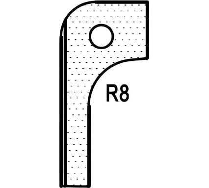 Нож радиусный T20310 R8 для 1473222212 ROTIS 744.T20310