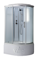 Душевая кабина Timo Standart T-6610SL Silver Fabric L 110x85, без г/м, матовые стекла, хром