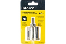 Коронка алмазная по стеклу и керамике (40 мм; 30 мм) Inforce 11-01-073