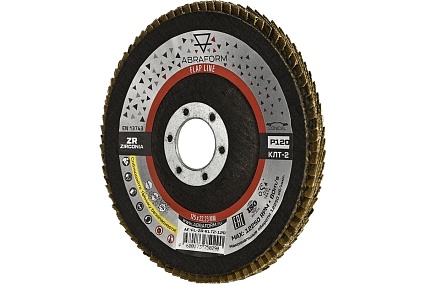 Круг лепестковый FlapLine ZR, 125 мм, P120, угловой ABRAFORM AF-FL-ZR-KLT2-120