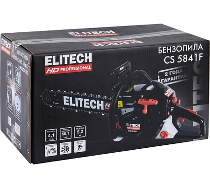 Пила цепная бензиновая Elitech CS 5841F (E1611.007.00) HD 204815