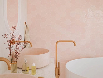 Плитка WOW Zellige Hexa Pink 10,8x12,4 см, 122082