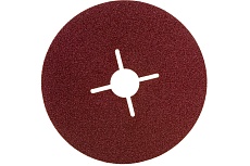 Круг шлифовальный ПРОФИ фибровый (5 шт; 125х22 мм; P80) для УШМ Зубр 35585-125-080