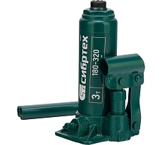 Домкрат гидравлический бутылочный Сибртех 3 т, 180-320 мм 50801