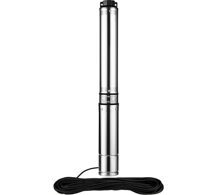 Скважинный насос JEMIX Ø 3.5" 750 Вт, кабель 50 м. макс. напор 80 м, ном. напор 60 м, при 2 куб.м/ч, 12 ступеней, крыльчатка пластик, встроенное управление СН 3,5-2-60