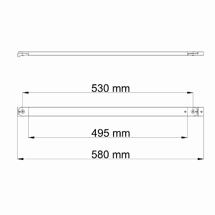 Фиксатор WasserKRAFT D468 для стеклянной шторки Main 41S, серебро