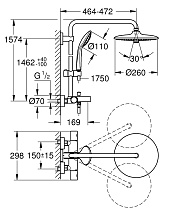 Душевая стойка Grohe Euphoria 260 27475002 термостат